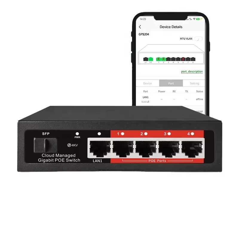 Ethernet Switch 8 Port - OEM ODM 4-8 Port Bulut Yönetimli