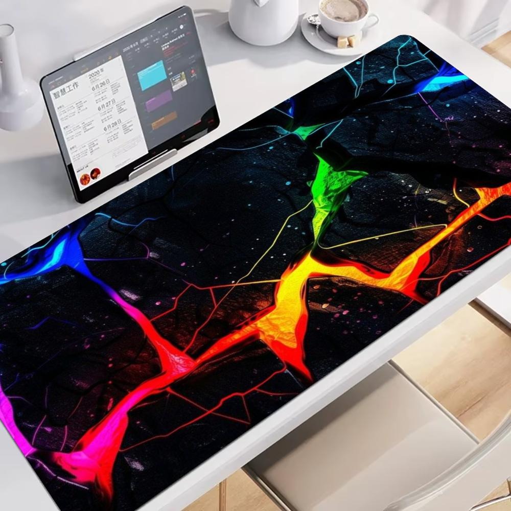 Office Tech Background - Büyük XXL Oyuncu Mouse Pad'i Masa