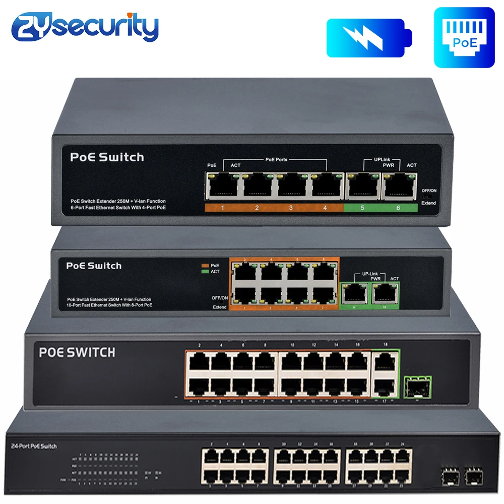 Ethernet Switch 8 Port - 4 8 16 24 Bağlantı Noktalı