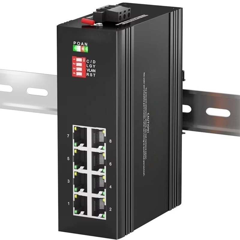 Ethernet Switch 8 Port - Gigabit Ethernet Anahtarı 8 Portlu Endüstriyel