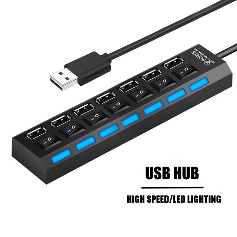 Multi Port Usb Hub - 7 Port USB 2.0 Hub Splitter