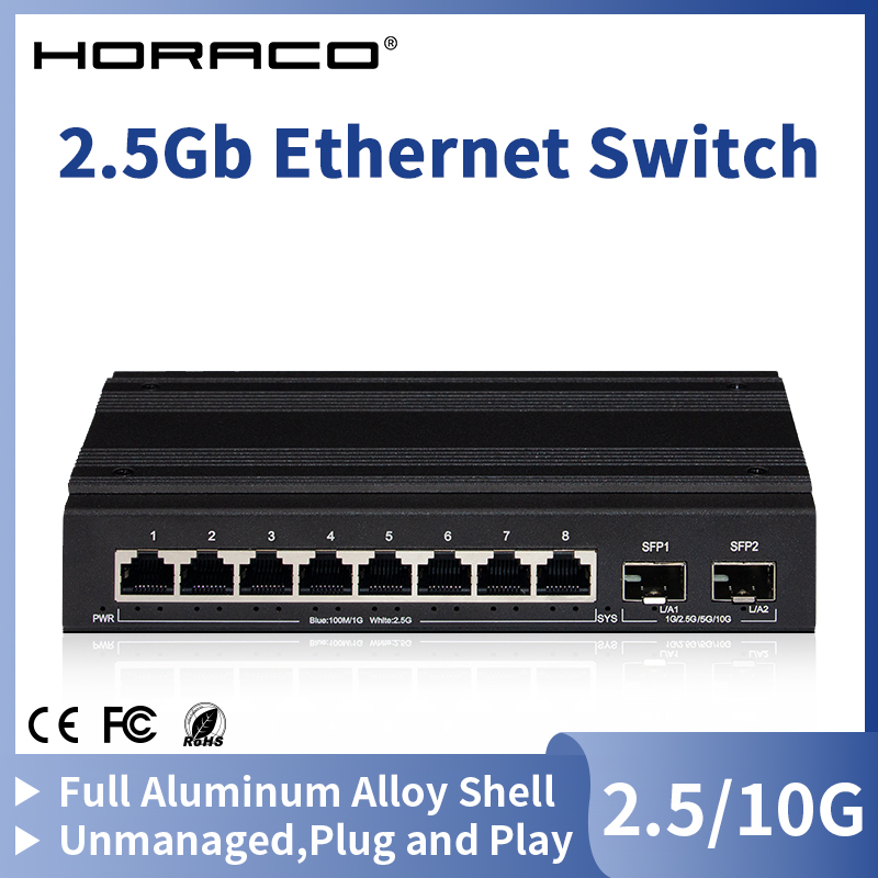 Ethernet Switch 8 Port - HORACO 2.5G Ağ Anahtarı 8 Port
