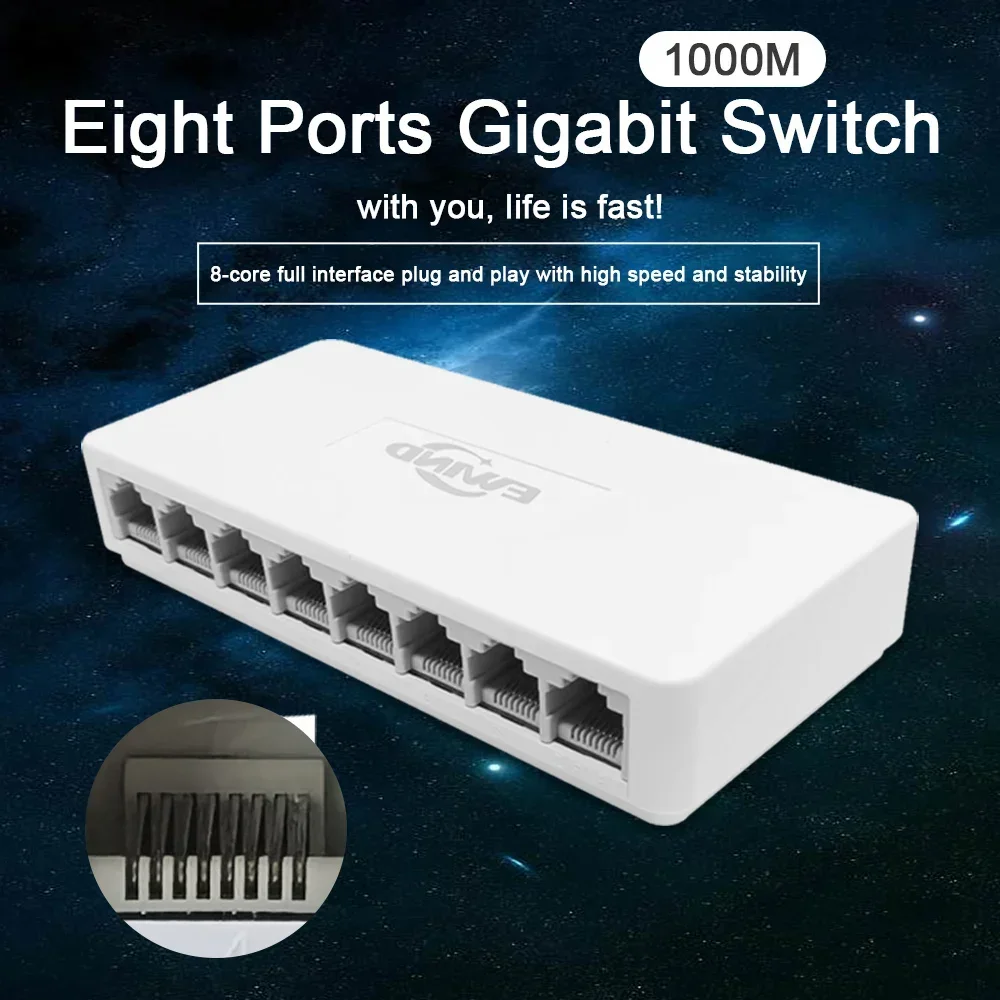 Yeni 10/100/1000 Mbps Ethernet - Ethernet Switch 8 Port incelemesi ve fiyatı